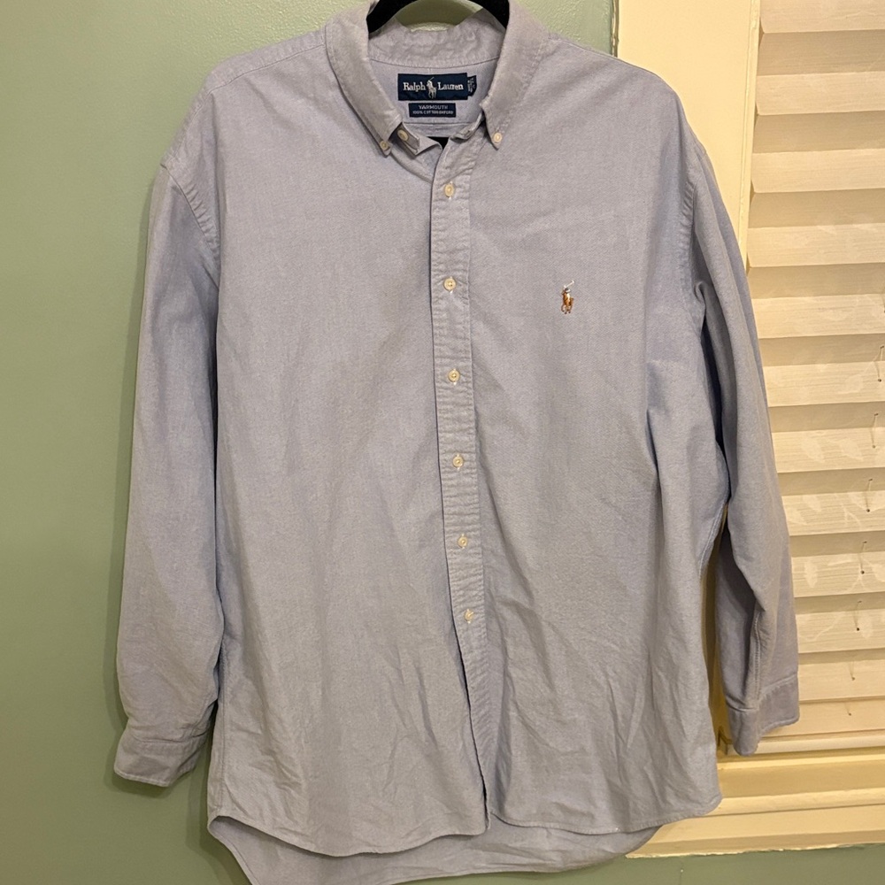 Ralph Lauren Men’s XL Light Blue Button Down Shirt Classic Pony Cotton
